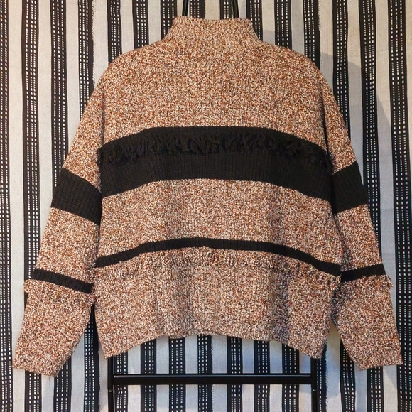 KAOS brown & black chunky knit oversized sweater, EU-XL, NWT - Picture 3 of 9